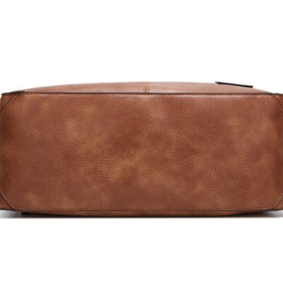 NWT Handbag Medium Size Hobo Bag / Purse Faux Leather Wine-Red - Picture 6 of 8